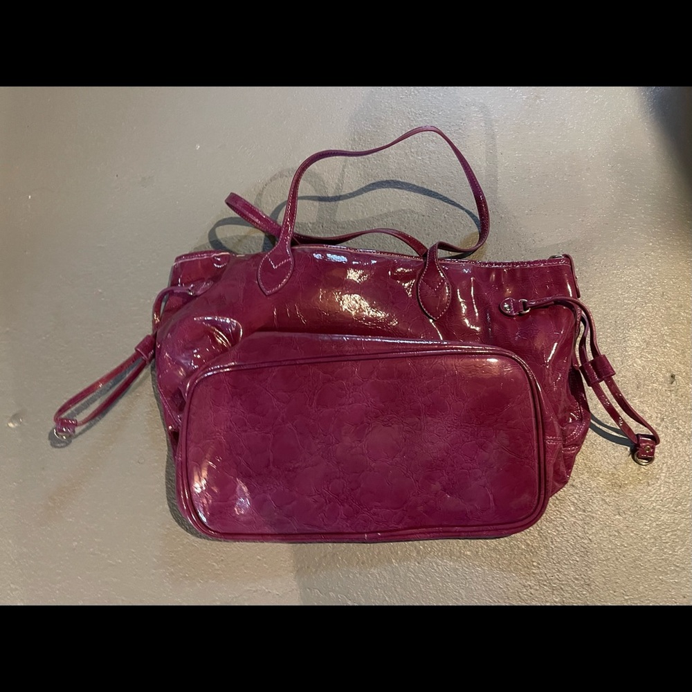 Purple tote bag